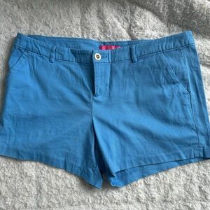 Lilly Pulitizer Callahan Stretch Shorts in Zanzibar Blue—Size 16